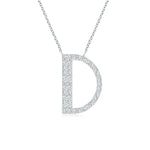 Load image into Gallery viewer, Lab-Grown Modern Deco Diamond Capital &quot;D&quot; Initial Pendant
