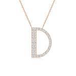Load image into Gallery viewer, Lab-Grown Modern Deco Diamond Capital &quot;D&quot; Initial Pendant
