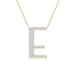 Load image into Gallery viewer, Lab-Grown Modern Deco Diamond Capital &quot;E&quot; Initial Pendant
