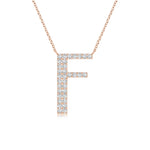 Load image into Gallery viewer, Lab-Grown Modern Deco Diamond Capital &quot;F&quot; Initial Pendant
