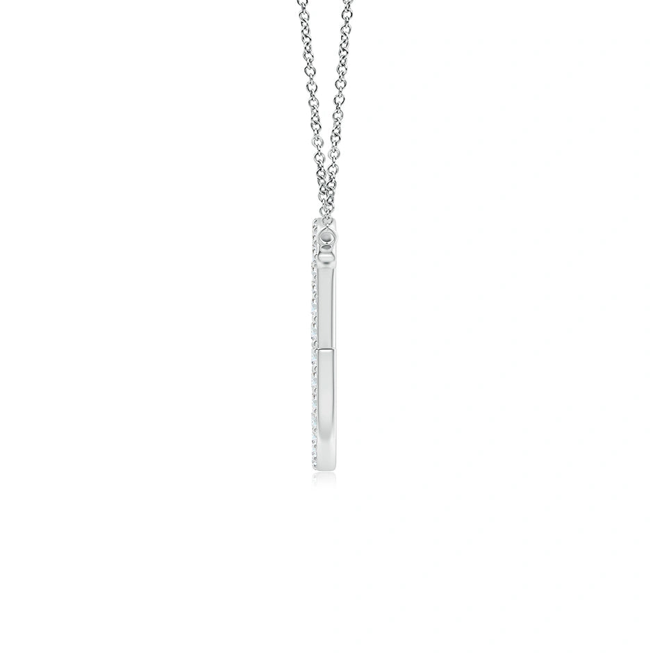 Lab-Grown Modern Deco Diamond Capital "G" Initial Pendant