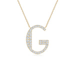Load image into Gallery viewer, Lab-Grown Modern Deco Diamond Capital &quot;G&quot; Initial Pendant
