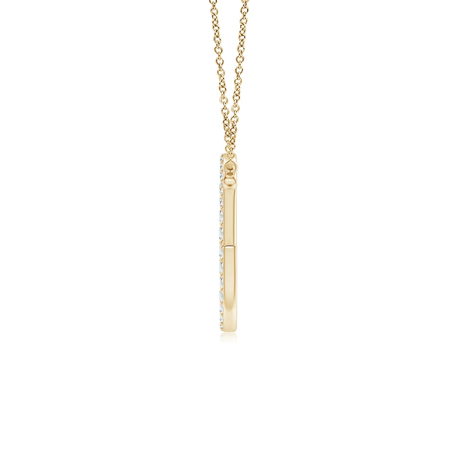 Lab-Grown Modern Deco Diamond Capital "G" Initial Pendant
