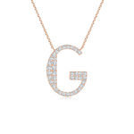 Load image into Gallery viewer, Lab-Grown Modern Deco Diamond Capital &quot;G&quot; Initial Pendant
