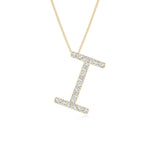 Load image into Gallery viewer, Lab-Grown Prong-Set Diamond Capital &quot;I&quot; Initial Pendant
