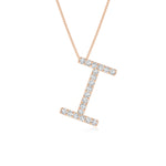 Load image into Gallery viewer, Lab-Grown Prong-Set Diamond Capital &quot;I&quot; Initial Pendant
