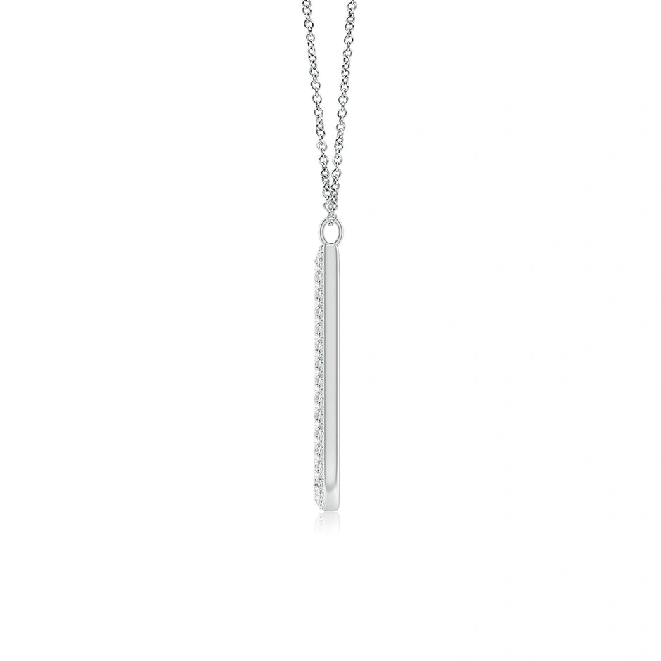 Lab-Grown Prong-Set Diamond Capital "J" Knife-Edge Initial Pendant