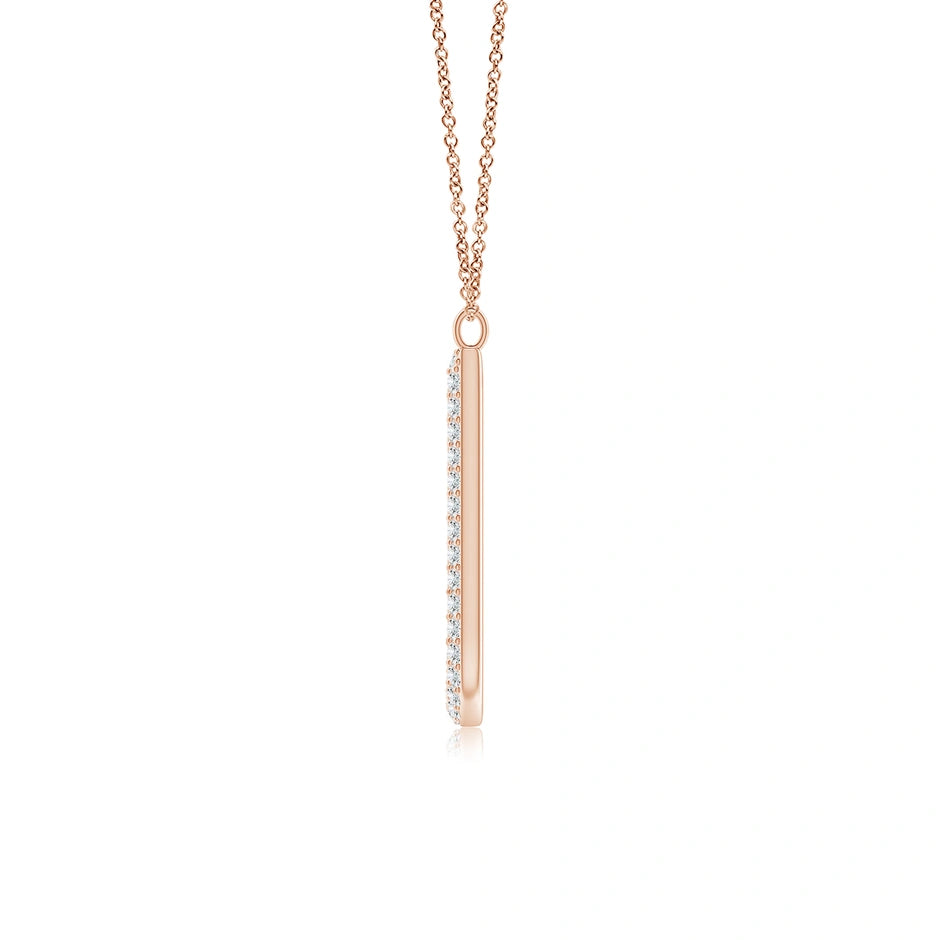 Lab-Grown Prong-Set Diamond Capital "J" Knife-Edge Initial Pendant