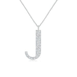 Load image into Gallery viewer, Lab-Grown Modern Deco Diamond Capital &quot;J&quot; Initial Pendant
