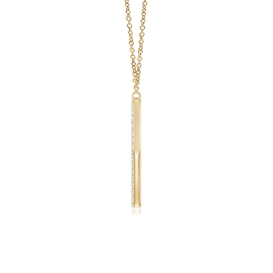 Lab-Grown Modern Deco Diamond Capital "K" Initial Pendant