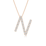 Load image into Gallery viewer, Lab-Grown Prong-Set Diamond Capital &quot;N&quot; Initial Pendant
