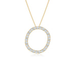 Load image into Gallery viewer, Lab-Grown Prong-Set Diamond Capital &quot;O&quot; Initial Pendant

