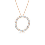 Load image into Gallery viewer, Lab-Grown Prong-Set Diamond Capital &quot;O&quot; Initial Pendant
