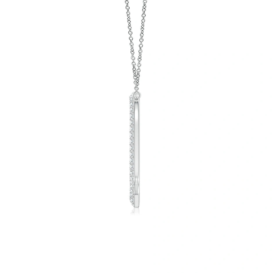 Lab-Grown Prong-Set Diamond Capital "Q" Knife-Edge Initial Pendant