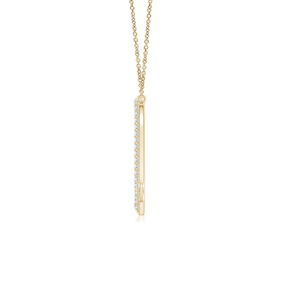 Lab-Grown Prong-Set Diamond Capital "Q" Knife-Edge Initial Pendant