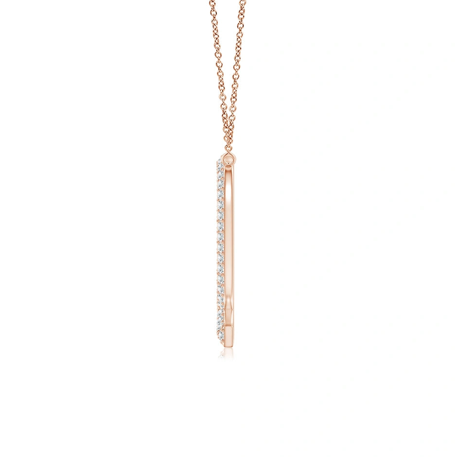 Lab-Grown Prong-Set Diamond Capital "Q" Knife-Edge Initial Pendant