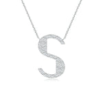 Load image into Gallery viewer, Lab-Grown Modern Deco Diamond Capital &quot;S&quot; Initial Pendant
