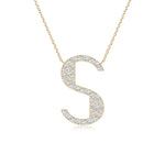 Load image into Gallery viewer, Lab-Grown Modern Deco Diamond Capital &quot;S&quot; Initial Pendant
