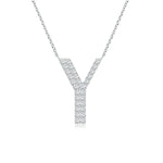 Load image into Gallery viewer, Lab-Grown Modern Deco Diamond Capital &quot;Y&quot; Initial Pendant
