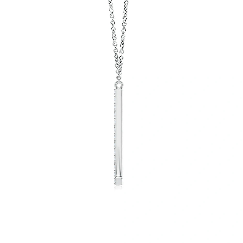 Lab-Grown Modern Deco Diamond Capital "Z" Initial Pendant