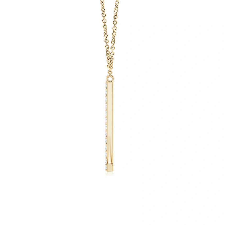 Lab-Grown Modern Deco Diamond Capital "Z" Initial Pendant