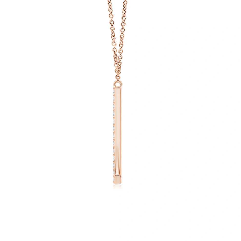Lab-Grown Modern Deco Diamond Capital "Z" Initial Pendant
