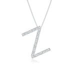 Load image into Gallery viewer, Lab-Grown Prong-Set Diamond Capital &quot;Z&quot; Initial Pendant
