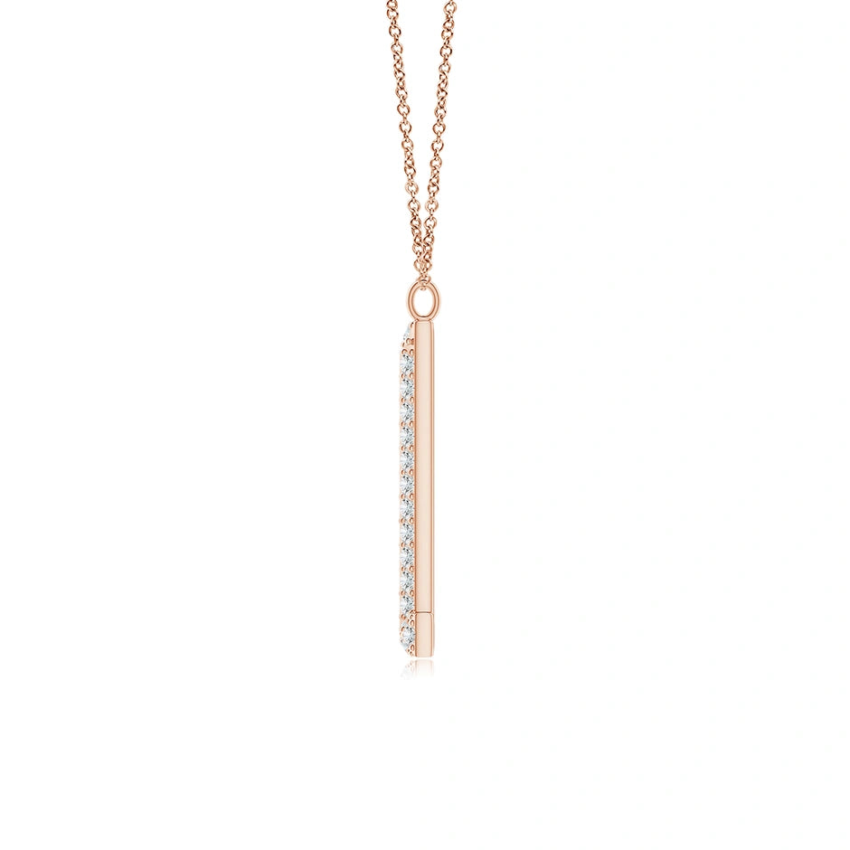Lab-Grown Prong-Set Diamond Capital "L" Knife-Edge Initial Pendant
