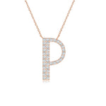 Load image into Gallery viewer, Lab-Grown Modern Deco Diamond Capital &quot;P&quot; Initial Pendant
