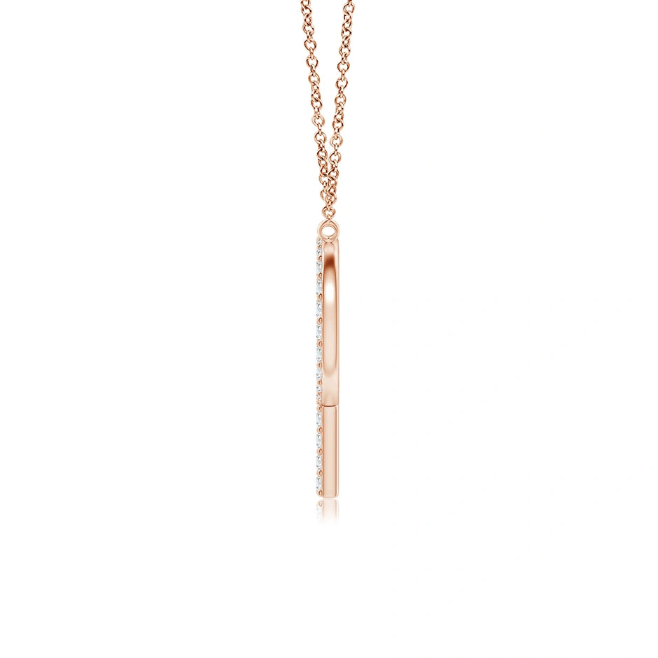 Lab-Grown Modern Deco Diamond Capital "P" Initial Pendant