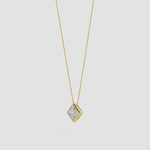 Load and play video in Gallery viewer, Bezel-Set Princess-Cut Lab-Grown Diamond Solitaire Pendant
