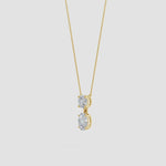 Load and play video in Gallery viewer, Lab-Grown Solitaire Oval Diamond Drop Pendant with Accent
