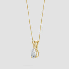Lab-Grown V-Bale Pear-Shaped Diamond Solitaire Pendant