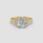 Load and play video in Gallery viewer, Lab-Grown Aeon Vintage Inspired Oval Diamond Solitaire Engagement Ring with Milgrain
