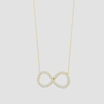 Load and play video in Gallery viewer, U-Pave Set Lab-Grown Diamond Sideways Infinity Pendant Necklace
