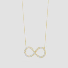 U-Pave Set Lab-Grown Diamond Sideways Infinity Pendant Necklace