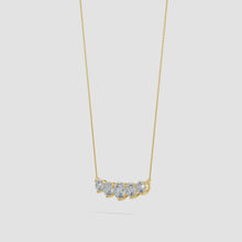 Graduated Five Stone Round Lab-Grown Diamond Necklace