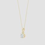 Load and play video in Gallery viewer, Round Lab-Grown Diamond Solitaire Pendant with Accent
