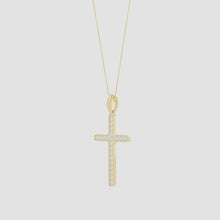 Lab-Grown Milgrain-Edged Diamond Latin Cross Pendant