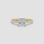 Load and play video in Gallery viewer, Lab-Grown Solitaire Princess Cut Diamond Engagement Ring
