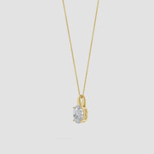 Lab-Grown Oval Diamond Solitaire Pendant