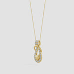 Load and play video in Gallery viewer, Lab-Grown Diamond Infinity Knot Pendant with Puffed Heart
