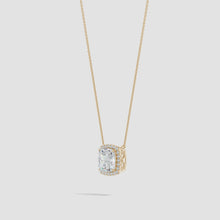Lab-Grown Cushion Diamond Halo Pendant with Filigree