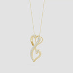 Load and play video in Gallery viewer, Lab-Grown Diamond Double Heart Infinity Pendant
