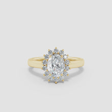 Lab-Grown Diamond Curved Floral Ring