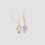 Load and play video in Gallery viewer, Lab-Grown Oval Diamond Leverback Drop Earrings
