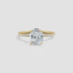 Load and play video in Gallery viewer, Lab-Grown Oval Nail Head Diamond Classic Engagement Ring
