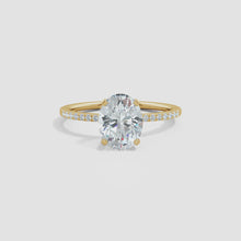 Lab-Grown Oval Nail Head Diamond Classic Engagement Ring