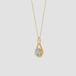 Load and play video in Gallery viewer, Lab-Grown Solitaire Round Diamond Infinity Twist Pendant
