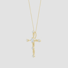 Lab-Grown Diamond Braided Cross Pendant